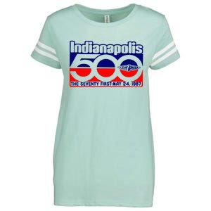 Indianapolis 500 The Seventy First May 24 1987 Enza Ladies Jersey Football T-Shirt