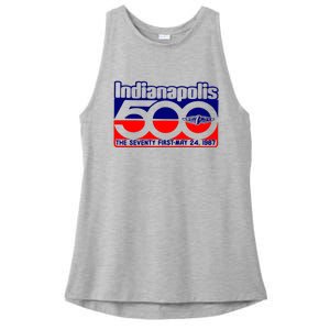 Indianapolis 500 The Seventy First May 24 1987 Ladies PosiCharge Tri-Blend Wicking Tank