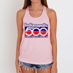 Indianapolis 500 The Seventy First May 24 1987 Women's Knotted Racerback Tank