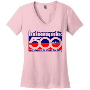 Indianapolis 500 The Seventy First May 24 1987 Women's V-Neck T-Shirt