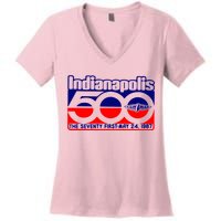 Indianapolis 500 The Seventy First May 24 1987 Women's V-Neck T-Shirt