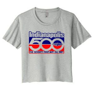 Indianapolis 500 The Seventy First May 24 1987 Women's Crop Top Tee