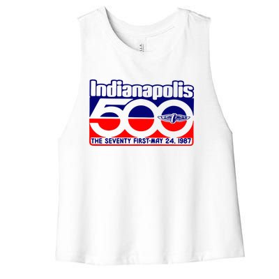 Indianapolis 500 The Seventy First May 24 1987 Women's Racerback Cropped Tank