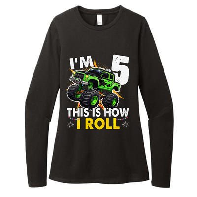 IM 5 This Is How I Roll Monster Truck 5th Birthday Womens CVC Long Sleeve Shirt