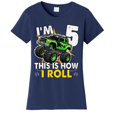 IM 5 This Is How I Roll Monster Truck 5th Birthday Women's T-Shirt