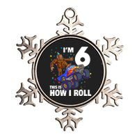 I'm 6 Bigfoot Sasquatch Monster Truck 6th Birthday Boy Metallic Star Ornament