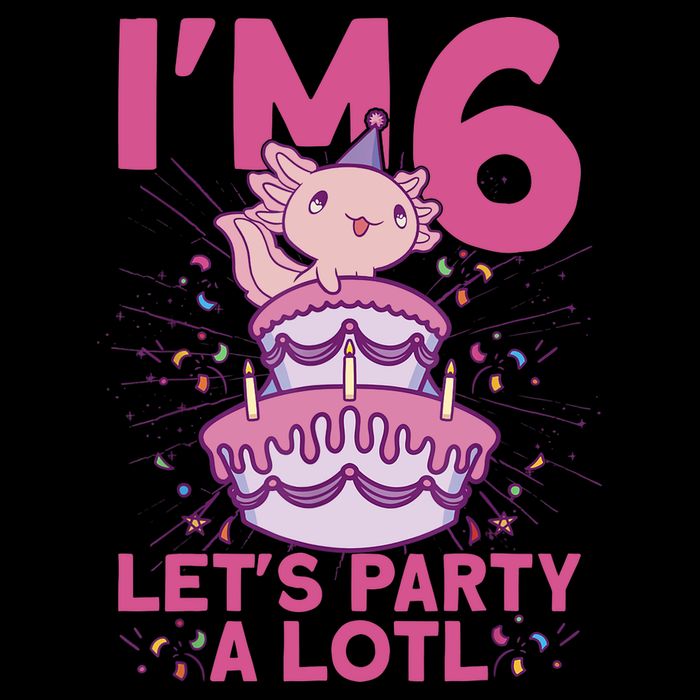 I'm 6 Bday Axolotl Party Cute 6th Birthday Axolotl 16oz Travel Tumbler