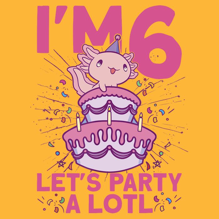 I'm 6 Bday Axolotl Party Cute 6th Birthday Axolotl Sustainable Knit Beanie