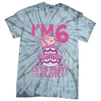 I'm 6 Bday Axolotl Party Cute 6th Birthday Axolotl Tie-Dye T-Shirt