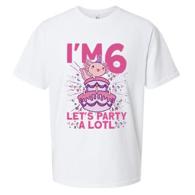 I'm 6 Bday Axolotl Party Cute 6th Birthday Axolotl Sueded Cloud Jersey T-Shirt