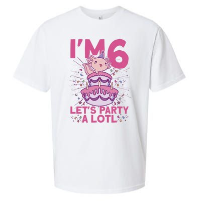 I'm 6 Bday Axolotl Party Cute 6th Birthday Axolotl Sueded Cloud Jersey T-Shirt