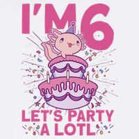 I'm 6 Bday Axolotl Party Cute 6th Birthday Axolotl Garment-Dyed Sweatshirt