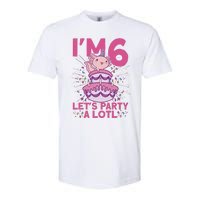 I'm 6 Bday Axolotl Party Cute 6th Birthday Axolotl Softstyle CVC T-Shirt