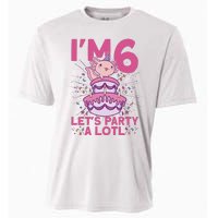 I'm 6 Bday Axolotl Party Cute 6th Birthday Axolotl Cooling Performance Crew T-Shirt