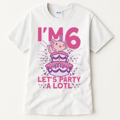 I'm 6 Bday Axolotl Party Cute 6th Birthday Axolotl Tall T-Shirt