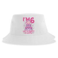 I'm 6 Bday Axolotl Party Cute 6th Birthday Axolotl Sustainable Bucket Hat