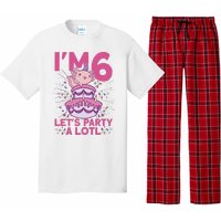 I'm 6 Bday Axolotl Party Cute 6th Birthday Axolotl Pajama Set