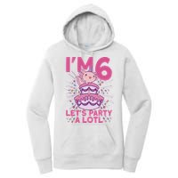 I'm 6 Bday Axolotl Party Cute 6th Birthday Axolotl Women's Pullover Hoodie