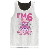 I'm 6 Bday Axolotl Party Cute 6th Birthday Axolotl Mesh Reversible Basketball Jersey Tank