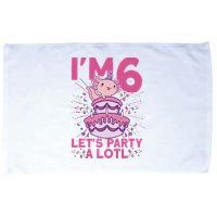 I'm 6 Bday Axolotl Party Cute 6th Birthday Axolotl Microfiber Hand Towel
