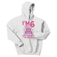 I'm 6 Bday Axolotl Party Cute 6th Birthday Axolotl Kids Hoodie