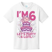 I'm 6 Bday Axolotl Party Cute 6th Birthday Axolotl Kids T-Shirt