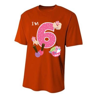 I'm 6 Spa Party Birthday Nail Polish Makeup Birthday Gift Performance Sprint T-Shirt