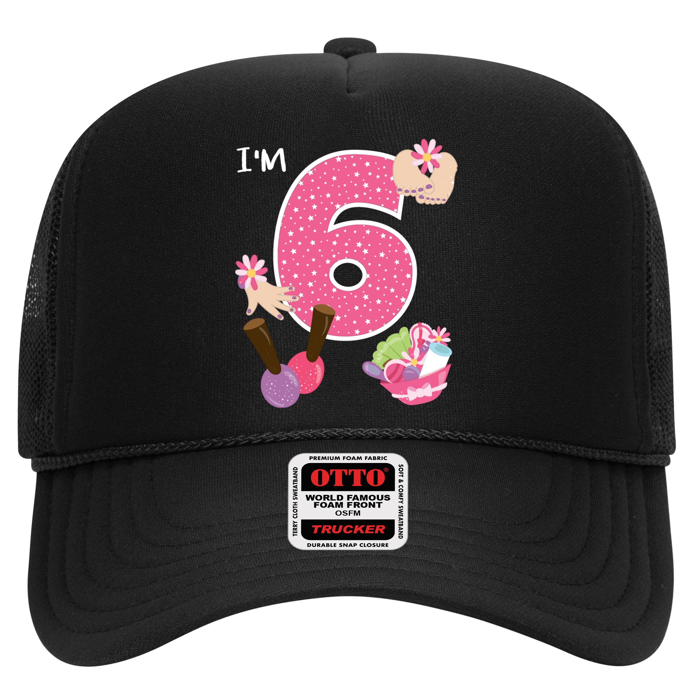 I'm 6 Spa Party Birthday Nail Polish Makeup Birthday Gift Hat