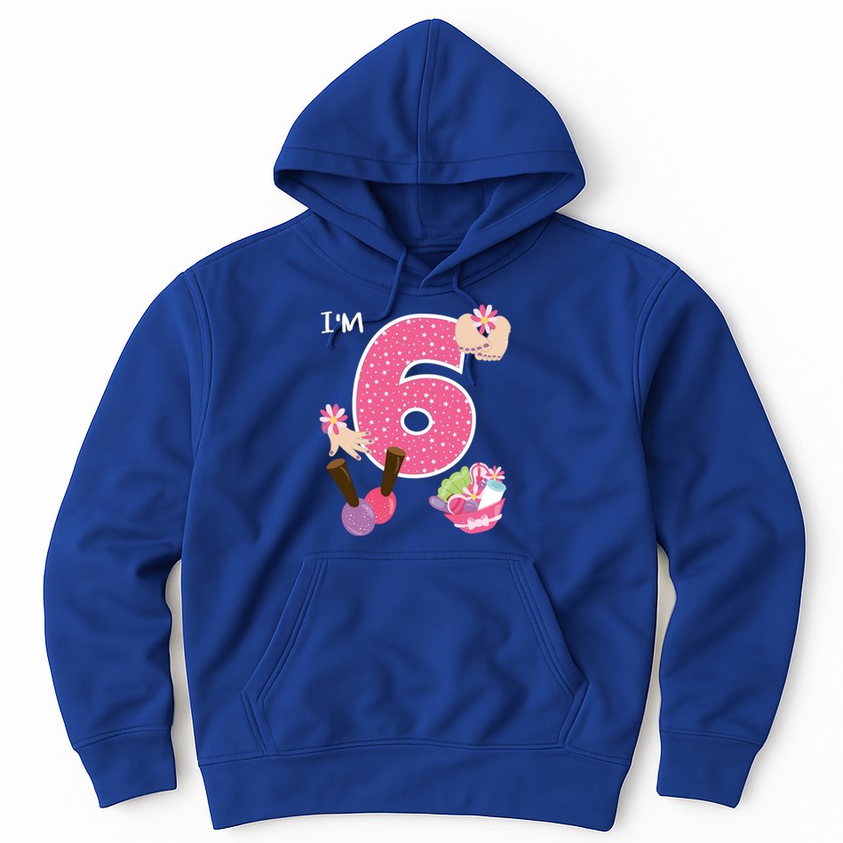 I'm 6 Spa Party Birthday Nail Polish Makeup Birthday Gift Hoodie