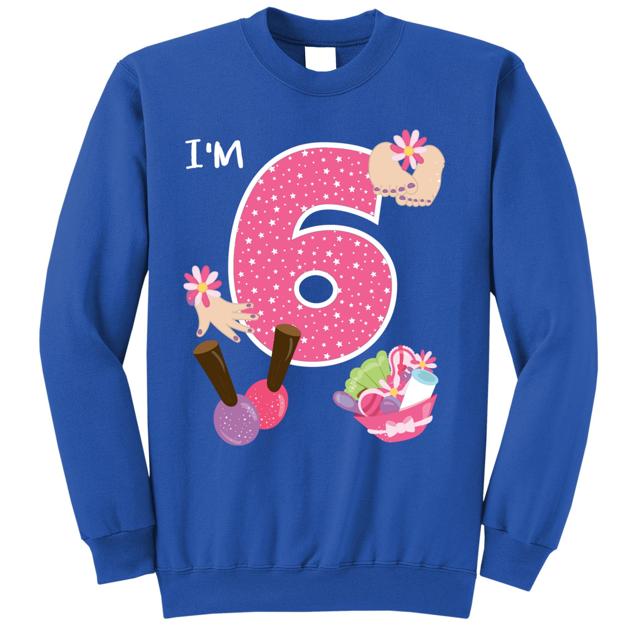 I'm 6 Spa Party Birthday Nail Polish Makeup Birthday Gift Sweatshirt