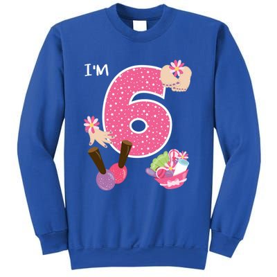 I'm 6 Spa Party Birthday Nail Polish Makeup Birthday Gift Sweatshirt