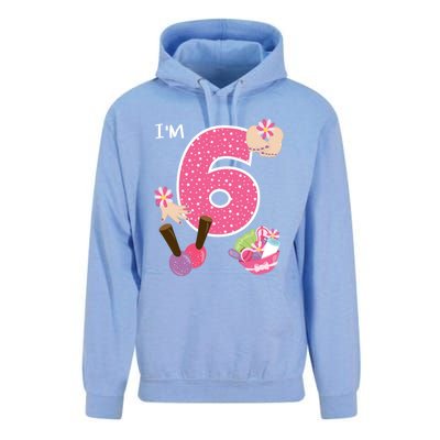 I'm 6 Spa Party Birthday Nail Polish Makeup Birthday Gift Unisex Surf Hoodie