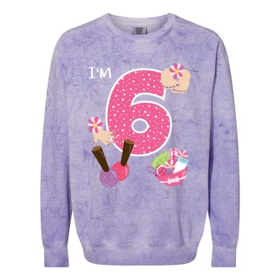 I'm 6 Spa Party Birthday Nail Polish Makeup Birthday Gift Colorblast Crewneck Sweatshirt