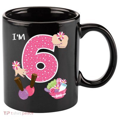 I'm 6 Spa Party Birthday Nail Polish Makeup Birthday Gift 11oz C Handle Ceramic Mug