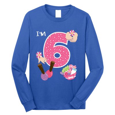 I'm 6 Spa Party Birthday Nail Polish Makeup Birthday Gift Long Sleeve Shirt