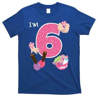 I'm 6 Spa Party Birthday Nail Polish Makeup Birthday Gift T-Shirt