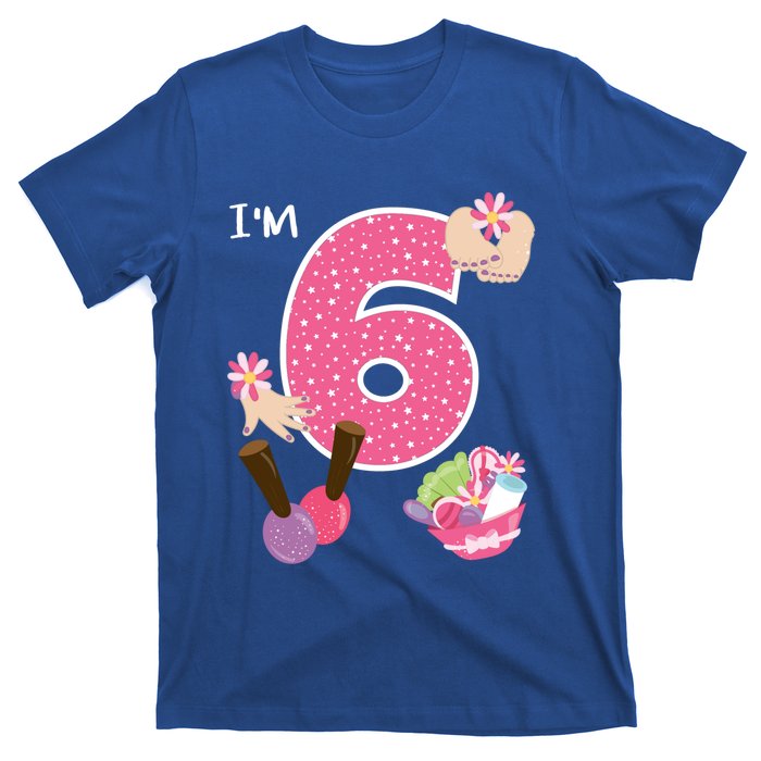 I'm 6 Spa Party Birthday Nail Polish Makeup Birthday Gift T-Shirt