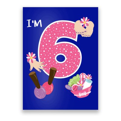 I'm 6 Spa Party Birthday Nail Polish Makeup Birthday Gift Poster