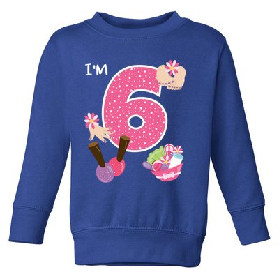 I'm 6 Spa Party Birthday Nail Polish Makeup Birthday Gift Toddler Sweatshirt