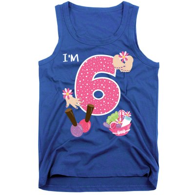 I'm 6 Spa Party Birthday Nail Polish Makeup Birthday Gift Tank Top