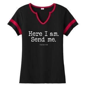 Isaiah 68 Send Me Missions Ladies Halftime Notch Neck Tee