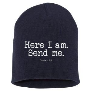 Isaiah 68 Send Me Missions Short Acrylic Beanie