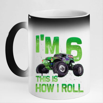 IM 6 This Is How I Roll Monster Truck 6th Birthday 11oz Black Color Changing Mug