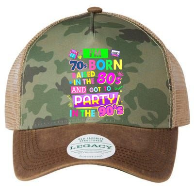 IM 70s Born Raised In The 80s And Got To Party In The 90S Legacy Tie Dye Trucker Hat