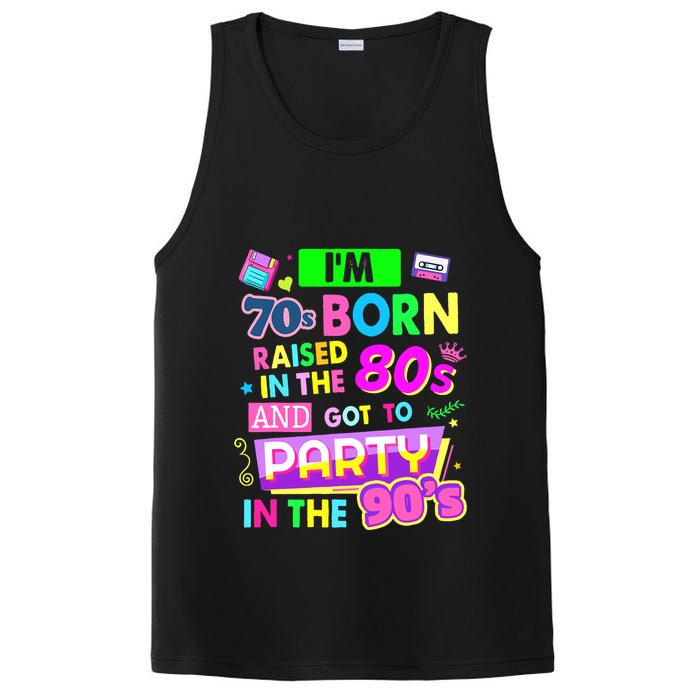 IM 70s Born Raised In The 80s And Got To Party In The 90S PosiCharge Competitor Tank