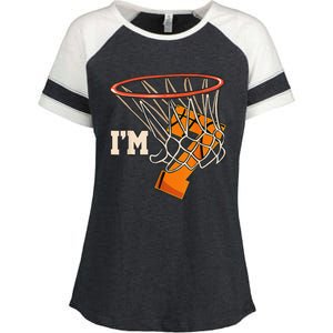 Im 7 Basketball Theme Birthday Party Celebration 7th Enza Ladies Jersey Colorblock Tee