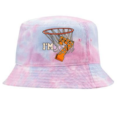 Im 7 Basketball Theme Birthday Party Celebration 7th Tie-Dyed Bucket Hat