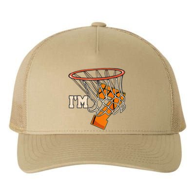 Im 7 Basketball Theme Birthday Party Celebration 7th Yupoong Adult 5-Panel Trucker Hat