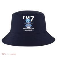I'm 7 Bday Axolotl Party Cute 7th Birthday Axolotl Cool Comfort Performance Bucket Hat