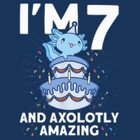 I'm 7 Bday Axolotl Party Cute 7th Birthday Axolotl Kids Hoodie
